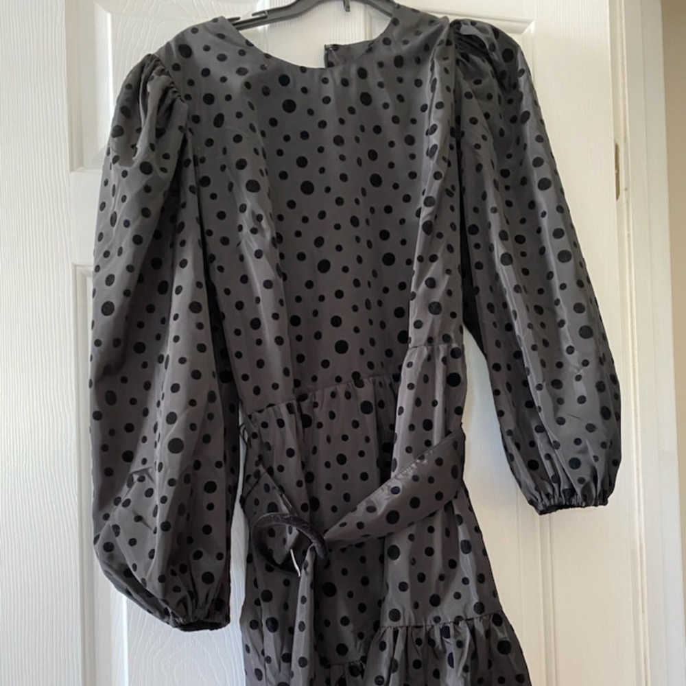 Express Black Polka Dot Dress Size Large